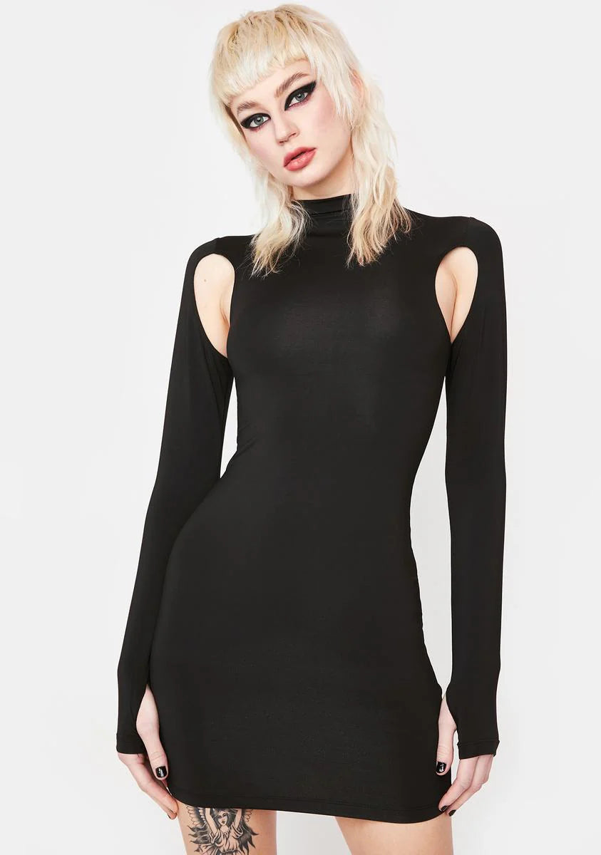 Midnight Steel Town Girl Bodycon Dress