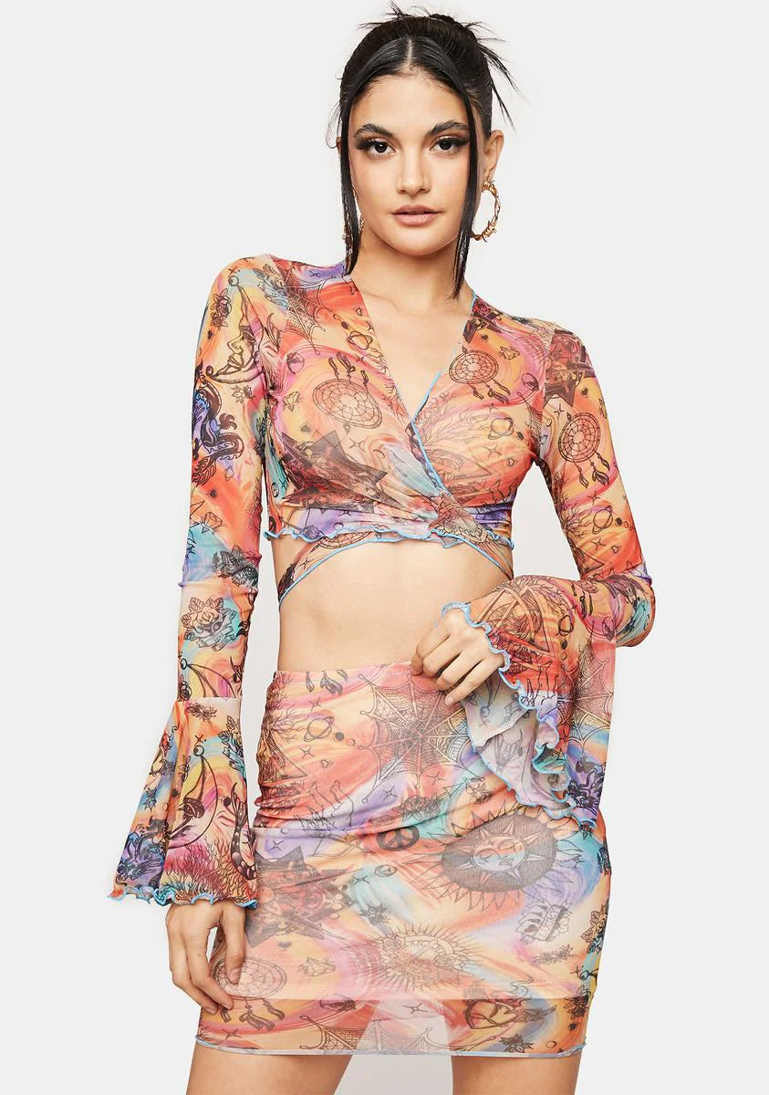 Very Iconic Mesh Skirt Set