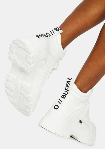 White Aspha NC Mid Lace Up Sneakers