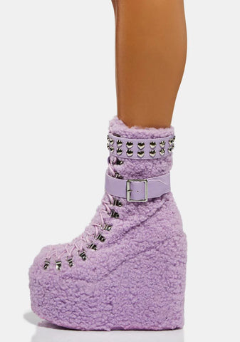 Lavender Sherpa Traitor Boots
