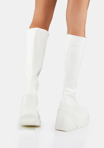 White Go-Go Shaker Boots