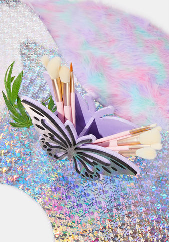 Butterfly Brush Holder