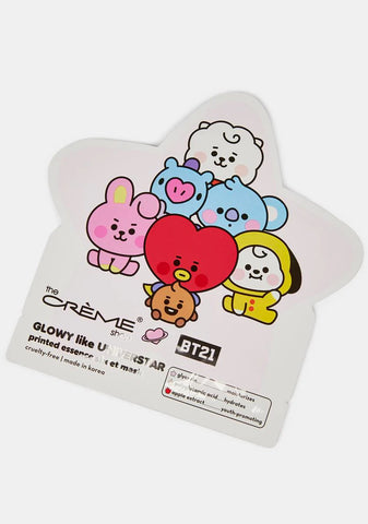 BT21 Glowy Like Universtar Printed Essence Sheet Mask