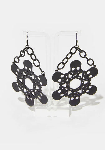 Cold So Deadly Skull Earrings