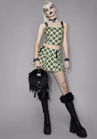 Vile And Entitled Plaid Mini Skirt