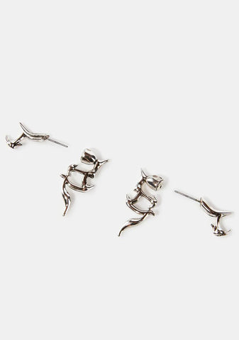 Compression Tattoo Stud Earrings