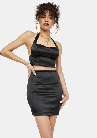 That Good Night Satin Skirt Set