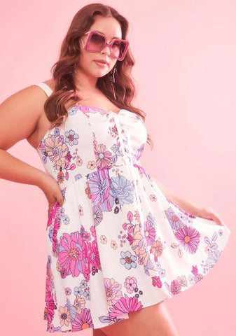 Divine Blissful Lane Floral Dress