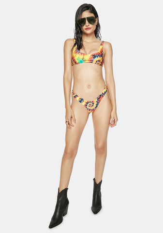 The Golden Girl Tie Dye 90s Bikini Bottoms