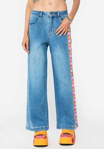 Vacation Awaits Jacquard Jeans