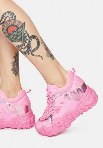Persimmon-1 Wedge Sneakers - Pink