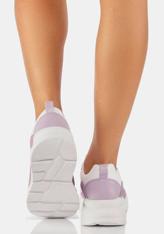 Lavender Master Of Speed Sneakers