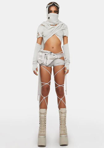 Compression Scarf Wrap Top