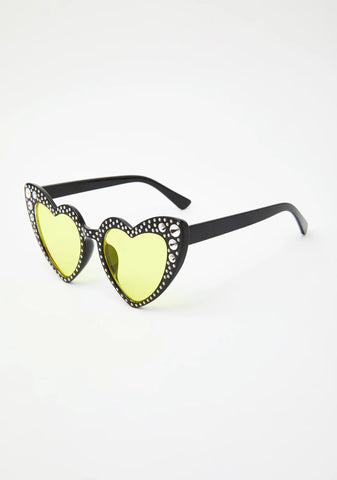 Sunny SoCal Romance Rhinestone Sunglasses