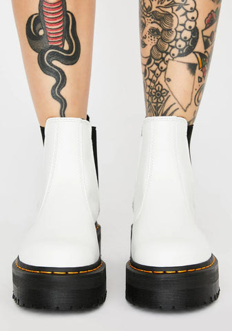 2976 White Chelsea Quad Boots