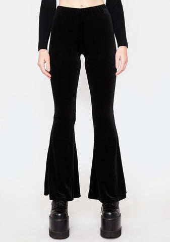 She Should Be There Velour Flare Pants