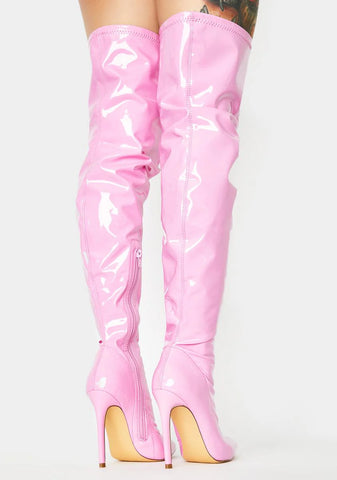 Baby Draw The Line Vinyl Boots