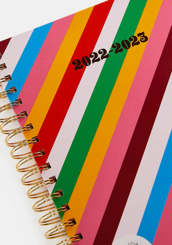 Rainbow Striped Academic Planner