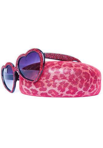 Ruby Red Swarovski® Heart Sunglasses