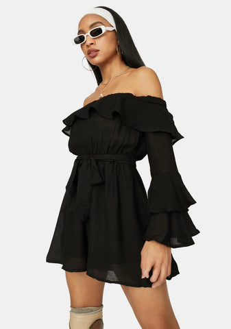 Rags To Riches Off The Shoulder Romper