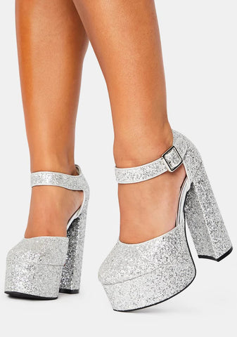 Shine By Night Glitter Heels