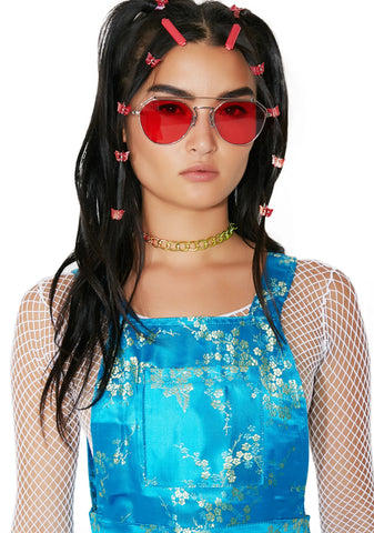 Ruby Stephanie Transparent Aviators