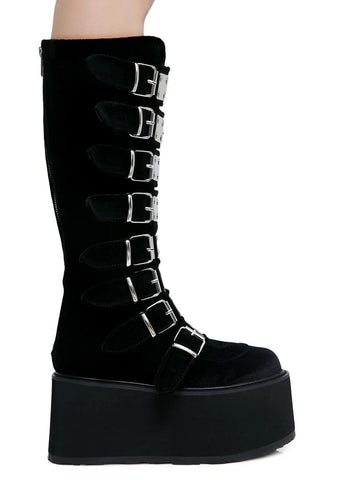 Damned-318 Platform Knee High Boots