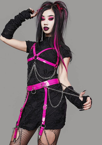 Candy Pleasure Reaper Bondage Garter Belt