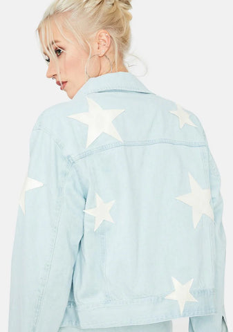 Road Less Traveled Star Patch Jean Jacket