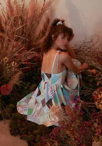 Stitched With Love Patchwork Mini Dress