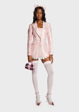 Sweet Smitten Embraces Brocade Blazer