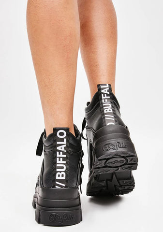 Black Aspha NC Mid Lace Up Sneakers