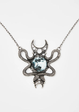Moon Embraced Statement Necklace