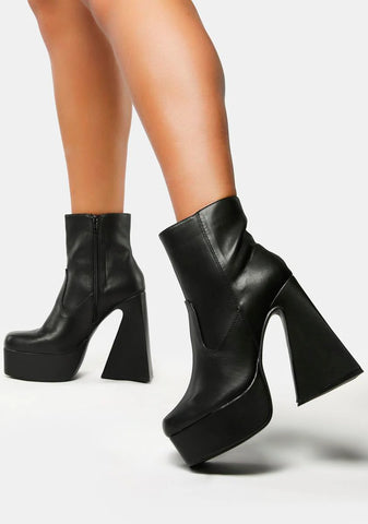 Wide Fit Tealla Platform Ankle Boots
