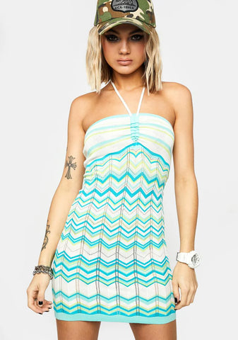 Sapphire Lakeside Views Mini Dress