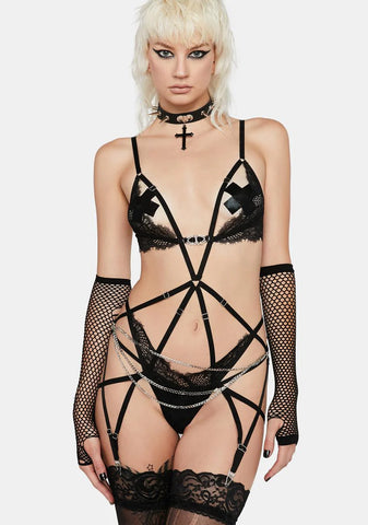 Black Vesey Playsuit