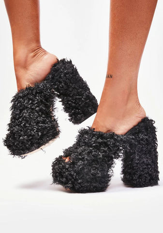 Black Archie Slip On Heels