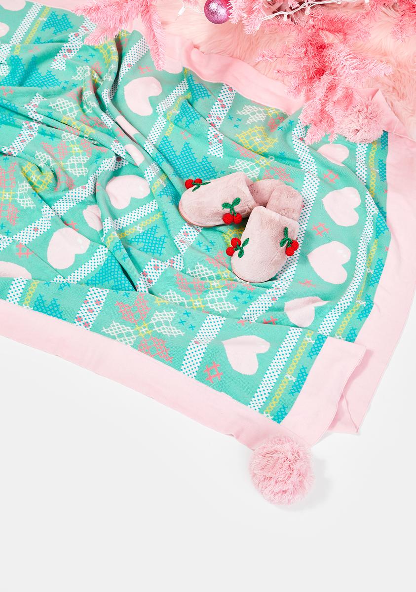 Yearly Feelings Intarsia Throw Blanket