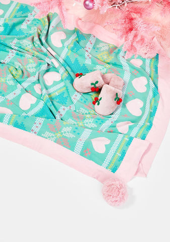 Yearly Feelings Intarsia Throw Blanket