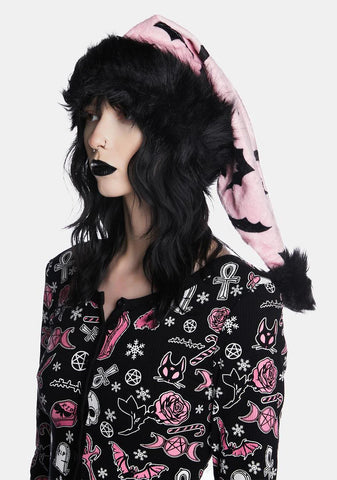 Sweet Bat Behavior Santa Hat