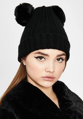 Cozy Thoughts Pom Pom Beanie