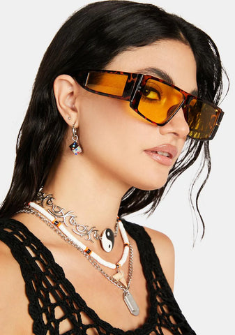 Happy Prized Pairing Rectangular Sunglasses