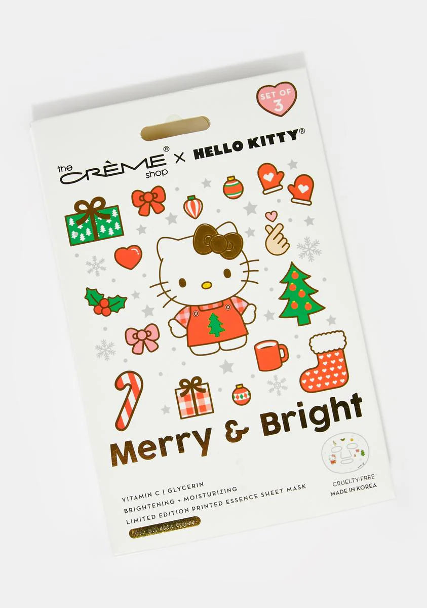 X Hello Kitty Merry & Bright Sheet Mask 3 Pack