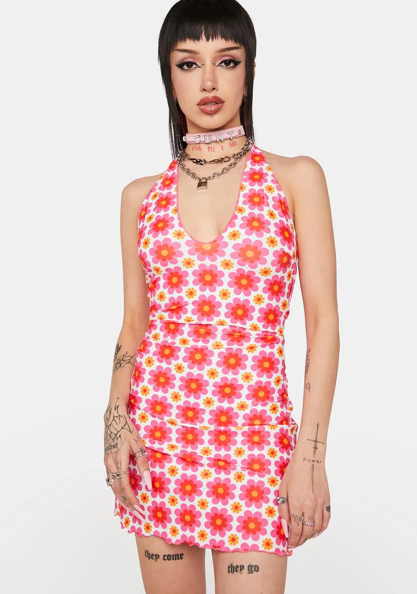 Live And Let Live Floral Mini Dress