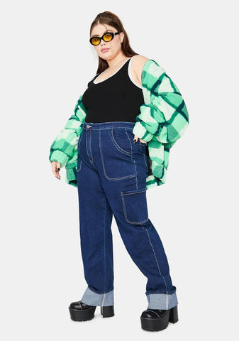 Let's Ride The Wave Cuffed Carpenter Jeans