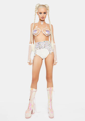 Unplugged Lover Rhinestone Bra Chain