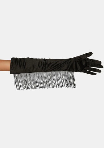 Mythical Midnight Fringe Gloves