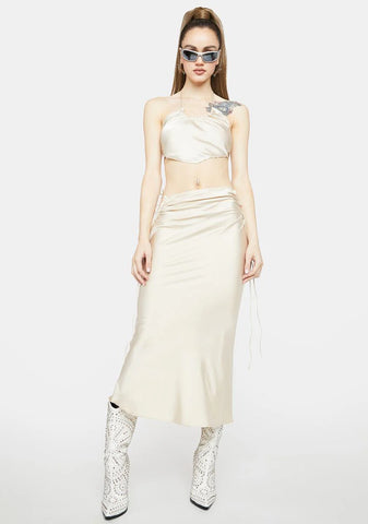 Try Your Best Satin Skirt Set