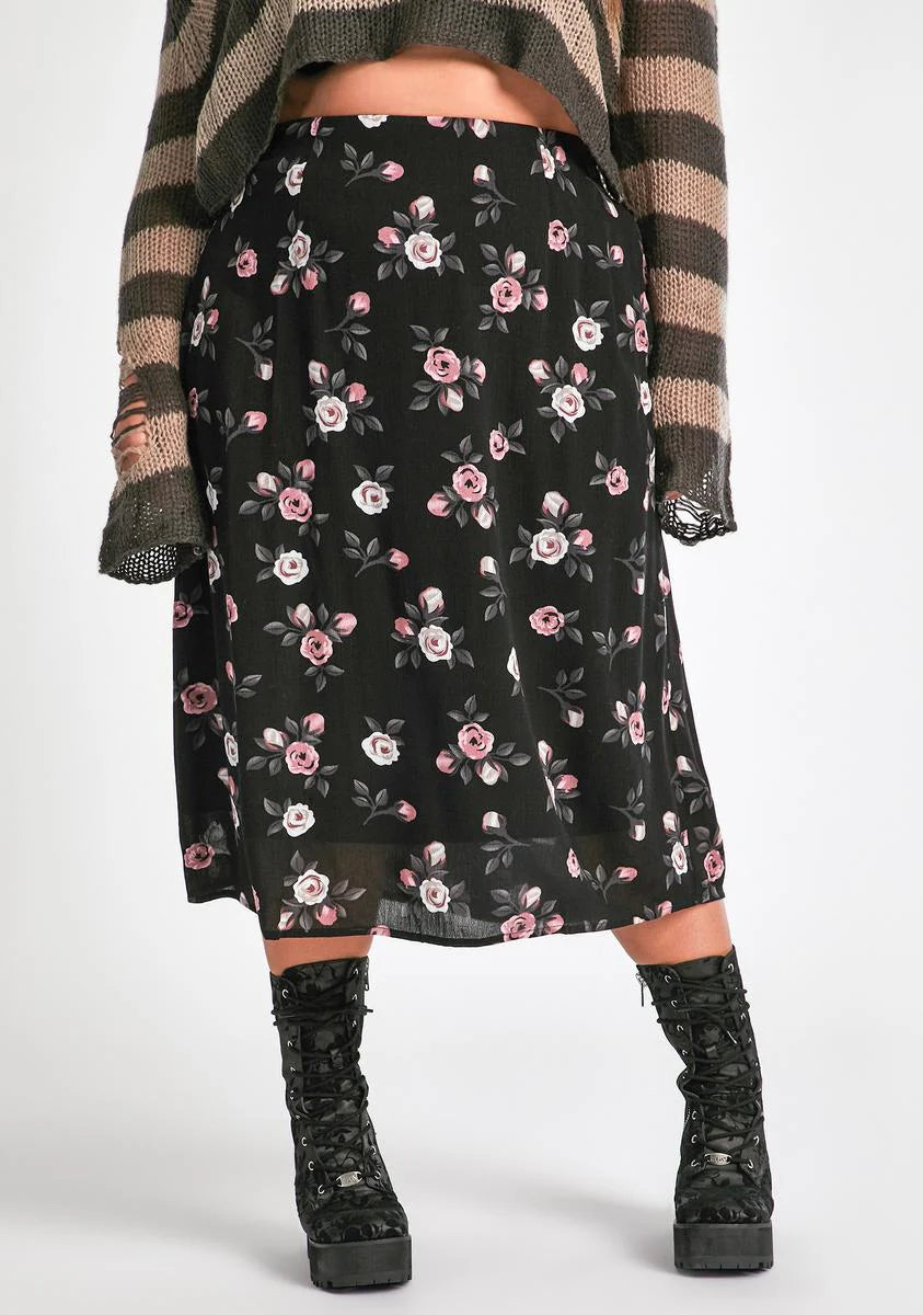 Always Erase And Rewind Midi Skirt