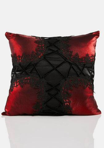 Twisted Gothic Cross-Shaped Pillow